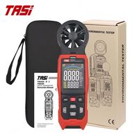 Anémomètre numérique personnalisable TASI TA642A, résolution 0,001 m/s, fonction de maintien des données, fonctions max/min, température de l'air, vitesse du flux
