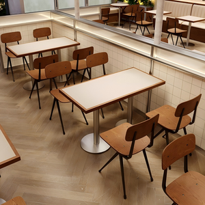 Ensemble de tables et chaises modernes et simples pour <span class=keywords><strong>restaurant</strong></span> occidental, style coréen, idéal pour les salles à manger de salons de thé et cafés. - Product Image 3