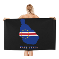 Serviettes de plage Cap-Vert personnalisées en gros d'usine, séchage rapide, absorbantes, légères et fines pour salle de bain, piscine et natation