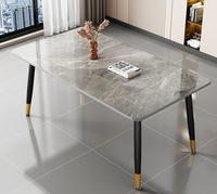 Ensemble de table à manger en pierre frittée de style nordique luxueux, mobilier de salle à manger moderne et simple pour la maison