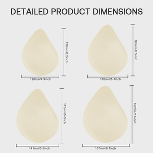 Almohadillas de Esponja para Aumentar el Volumen de los Senos, 1 Par, Transpirables, Súper Suaves, Prótesis Mamarias de Algodón para Mastectomía, Insertos para Sujetador - Product Image 3