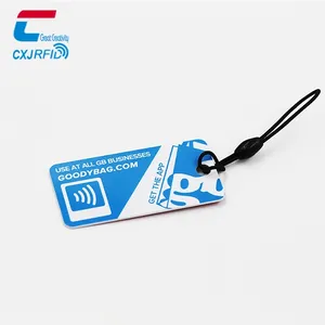 13,56 МГц маленький мини контроль доступа жесткий ПВХ цифровая визитная карточка NFC Наклейка бирка RFID брелок