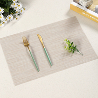 Set de table carré en PVC tissé, épaisseur 5 mm, résistant à la chaleur, antidérapant, sur mesure, décoration pour la maison et la cuisine