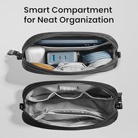 Etui voor elektronische accessoires Waterbestendig Duurzame opbergtas voor telefoon, kabels, oplader, powerbank, alleen etui