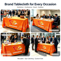Housse de table personnalisée de 6 pieds, impression par sublimation, nappe publicitaire, promotion d'événements marketing d'entreprise