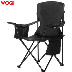 WOQI kursi lipat portabel luar ruangan Modern, kursi lipat logam dan kain Oxford untuk berkemah mendaki dan bepergian - Product Image 2