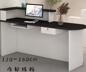 Mostradores de Madera para Caja, Diseño Personalizado de Lujo, Mostrador de Caja con LED para Salón, Barbería, Tienda, Recepción - Product Image 5