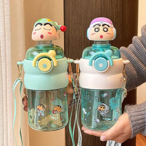 Botella de agua Tritan Zuo Mu Crayon Shin Chan de 500 ml, libre de BPA, con pajita para niños, para uso escolar. - Product Image 5