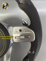 Volant en cuir personnalisé avec fibre de carbone pour Mercedes-Benz 2015-2020 pour W205 C63 C43 avec écran LED