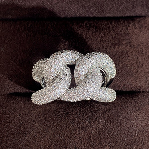 Dj034 Anello di Lusso in Argento con Diamante per Donna, Taglio Brillante Rotondo, Colore G Naturale, Gioiello di Fidanzamento - Product Image 4