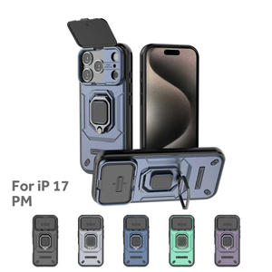 Étui de téléphone portable avec béquille pour iPhone 17 Pro <span class=keywords><strong>Max</strong></span> <span class=keywords><strong>Air</strong></span> 16 15 14 13 Pro, protection robuste anti-chocs et anti-chute - Product Image 1