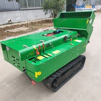 Op afstand bestuurbare crawler-rotorfrees voor boomgaard- en heuvellandbouw, 9-in-1 multifunctionele cultivator met sproeifunctie