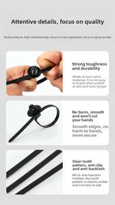 Colliers de serrage pour câbles automobiles en nylon 66 SS304, à fixation par poussée, à extrémité à clip, profilés en forme de <span class=keywords><strong>sapin</strong></span> - Product Image 5