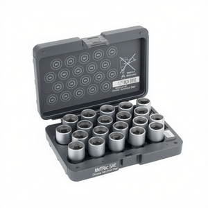 16 Piece <b>Socket</b> Set 1/2 Inch Drive Metric SAE Chrome Vanadium Steel For Auto Repair Tools - Product Image 2