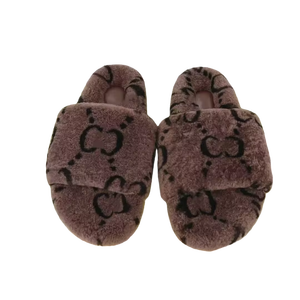 Chaussons de luxe de créateur, qualité supérieure, logo personnalisé, chaussons en fourrure tendance, baskets, chaussons rétro chauds en peluche de créateur - Product Image 2