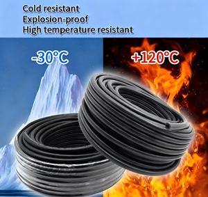 Tuyau hydraulique renforcé tressé en fibre résistant à l'huile de 3/8 pouce, <span class=keywords><strong>prix</strong></span> d'usine, SAE100 R6, tuyau en caoutchouc pour carburant et huile, découpe - Product Image 5