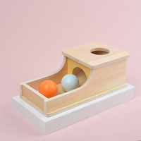 Nouvelle Boîte Montessori 2025 pour l'Éducation Précoce du Bébé : Boîte de Permanence des Objets et Boîte de Lancer en Bois – Jouet Éducatif