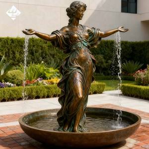 Scultura in Bronzo a Grandezza Naturale di Donna che Versa Acqua, <span class=keywords><strong>Arte</strong></span> Astratta Contemporanea per Decorazione di Parchi e Giardini - Product Image 1