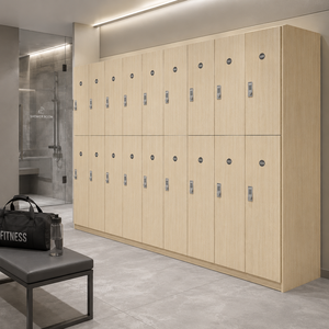 Smart Electronic Lock Assembled Modern Compact Laminate Storage Cabinet Custom Color Wood Grain Phenolic Board Waterproof MODERN - Product Image 4