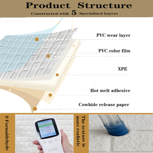 Adesivi Murali 3D in Schiuma Autoadesivi Stile Giapponese Moderno, Impermeabili, Ignifughi, Fonoassorbenti, con Motivi Geometrici a Strisce - Product Image 3
