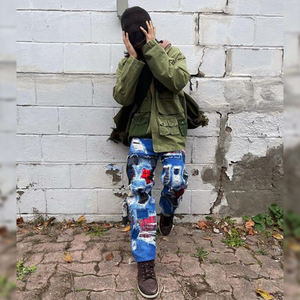 Venta al por mayor de fábrica Custom Stick Cloth Rasgado Moda Hombres Jeans Pantalones <span class=keywords><strong>2022</strong></span> Tallas grandes Jeans para hombres - Product Image 4