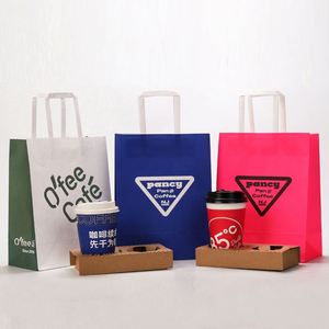 Bolsas de Papel Kraft Ecológicas Recicladas en Blanco y Negro para Regalos y Compras - Product Image 3