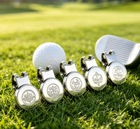 Clip de chapeau de golf en métal avec logo personnalisé, marqueur de golf promotionnel, cadeau pour club de golf