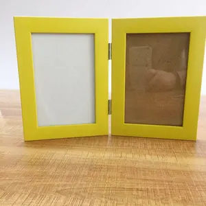 red green blue yellow natural wood color hinge frame picture photo frame