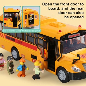 Autobus scolaire personnalisé pour l'éducation de la petite enfance <span class=keywords><strong>Jouet</strong></span> bébé garçon Autobus Puzzle <span class=keywords><strong>Jouet</strong></span> Voiture Modèle de voiture Musique Autobus scolaire inertiel Jouets - Product Image 3
