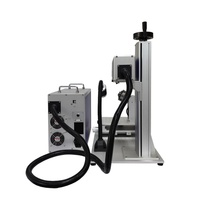 Nouveau graveur laser à fibre Focuslaser 50W 200x200mm CNC rotatif refroidi par air pour gravure de bouteilles métalliques, compatible avec les formats DXF/PLT/BMP/AI