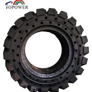 Neumático Sólido Topower 445/65-24 para Minicargadora y Plataforma de Trabajo Aérea, Diseño Diagonal con Orificios Laterales - Product Image 2