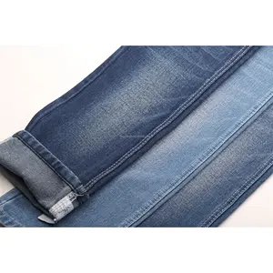 Running Style Cheap Price 70%Cotton 30%Poly Rigid Indigo Denim Fabric, No Stretch 13oz 7*7 3/1 LHT Jeans Fabric