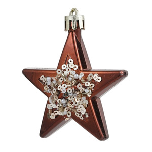 Plastic Glitter Christmas Tree <b>Star</b> Ornaments <b>Hanging</b> Christmas Pinecone Ornaments for Christmas Tree - Product Image 5