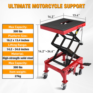 Plateforme élévatrice à ciseaux mini en acier réglable 500 kg/1100 lb <span class=keywords><strong>avec</strong></span> poignée, <span class=keywords><strong>cric</strong></span> hydraulique pour <span class=keywords><strong>voiture</strong></span> - Product Image 6