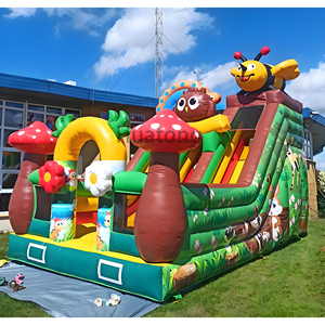 Castillo Inflable Comercial Personalizado para Exteriores Huatong, Tobogán Inflable con Temática de la Jungla de Abejas para Niños - Product Image 1