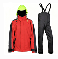Combinaison Softshell Homme Imperméable Coupe-Vent Respirante Tricotée pour Conditions Météo Difficiles – Veste et Pantalon à Bretelles pour la Voile et les Activités de Plein Air