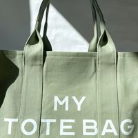 Tas Selempang Kanvas Katun Besar Awet dengan Logo DIY Custom, Cocok untuk Perjalanan, Belanja, Wanita, Musim Semi, Gugur, Dingin, Dilengkapi Resleting