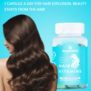 Vitaminas para la Caída del Cabello Aegelwell - Gomitas de Maracuyá con Biotina, Colágeno y Folato para Uñas Más Fuertes y Piel Saludable - Product Image 2