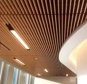 Metal U-baffle ceiling aluminum U shaped baffle suspended ceiling system linear U baffle ceiling