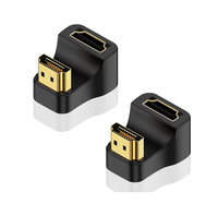 Adaptador en Forma de U de 180 Grados 8K HDTV 2.1, Adaptador HDTV Macho a Hembra de 48 Gbps con Indicador LED para Laptop, HDTV, PS5