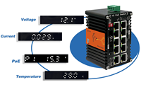 Switch PoE+ industriel géré 8 ports 10/100/1000Base-T IEEE802.3at 30W avec 2 ports Uplink 10/100/1000Base-T pour caméra IP