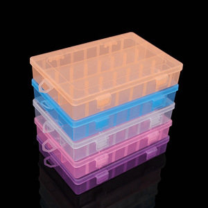 3 Compartments Dividers Hardware Tool Containar Jewelry Accessories Storage Transparent Plastic Box