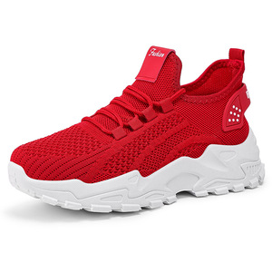 Zapatillas de deporte de punto de suela blanda cómodas y transpirables ligeras para mujer, zapatos planos deportivos de verano de estilo de baloncesto de malla hueca - Product Image 3