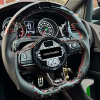 Volant personnalisé forgé avec écran LED et palettes de changement de vitesse magnétiques pour Volkswagen Golf 7 MK7 GTI GTD GTE R – Amélioration Volante