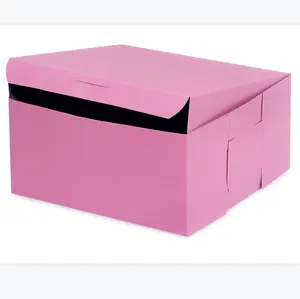 Cajas de embalaje personalizadas, para panadería, galletas, color rosa, venta al por mayor