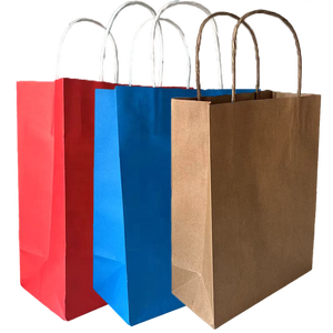 クリスマスカラフルなショッピングギフト紙袋カスタム再利用可能クラフト紙袋ベーカリーサンドイッチコーヒー環境に優しい包装 - Product Image 6