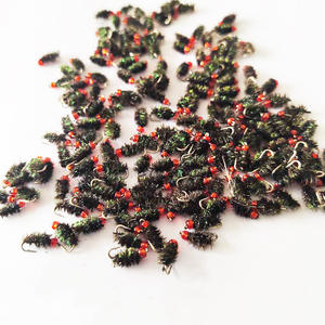 Hameçon de pêche à la mouche haute simulation 12*4mm en acier à haute teneur en carbone, caoutchouc, ABS, PVC, type ancre, pour la pêche à la mouche bionique en rivière, au tilapia et en eau douce - Product Image 5