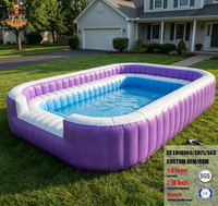Canapé gonflable de piscine NOVA personnalisé, en PVC de qualité commerciale, grande capacité, accueille plus de 10 personnes, idéal pour la location événementielle