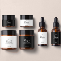 Étiquette autocollante personnalisée imperméable pour emballage de produits cosmétiques et de soins de la peau, avec logo privé
