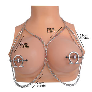 QKKQ huruf berbentuk klem puting sekrup terkunci klip payudara BDSM puting rasa sakit kepuasan kit Bondage klem payudara mainan seks - Product Image 2